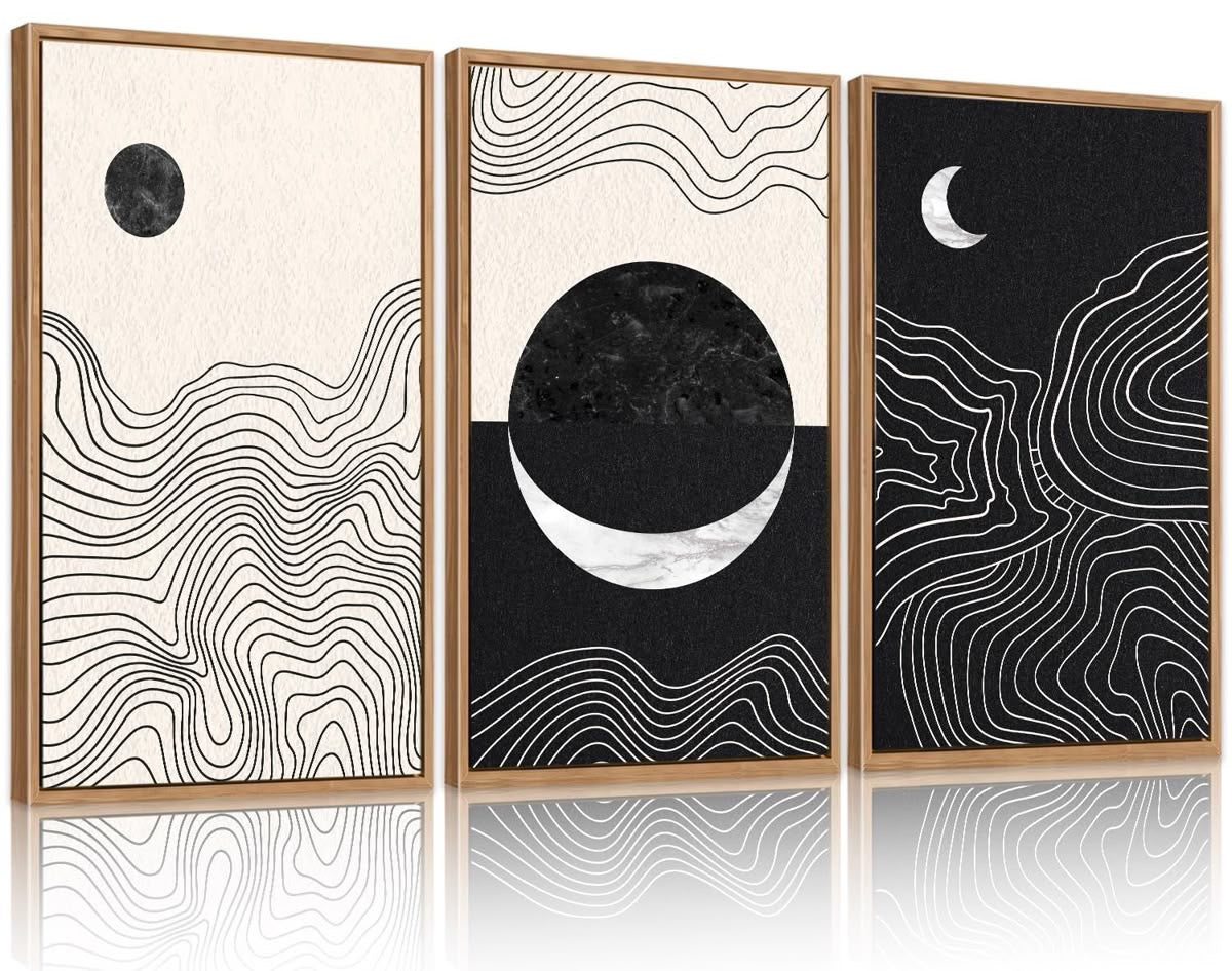Black and white series II I Set of 3