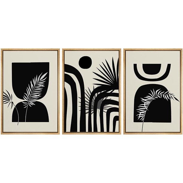Black and white series VIII I Set of 3