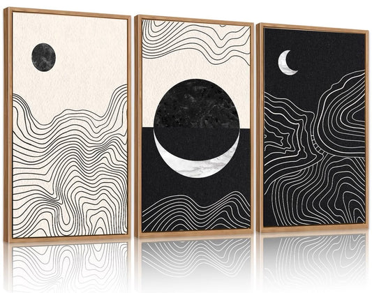 Black and white series II I Set of 3