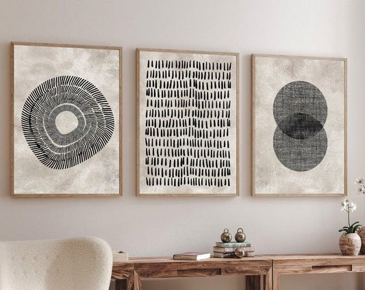 Black and white series XII I Set of 3
