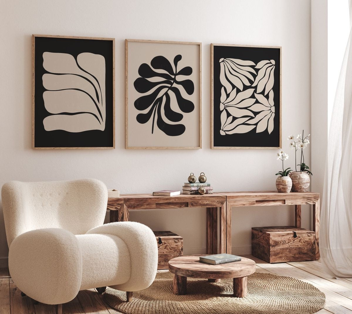 Black and white series XII l Set of 3