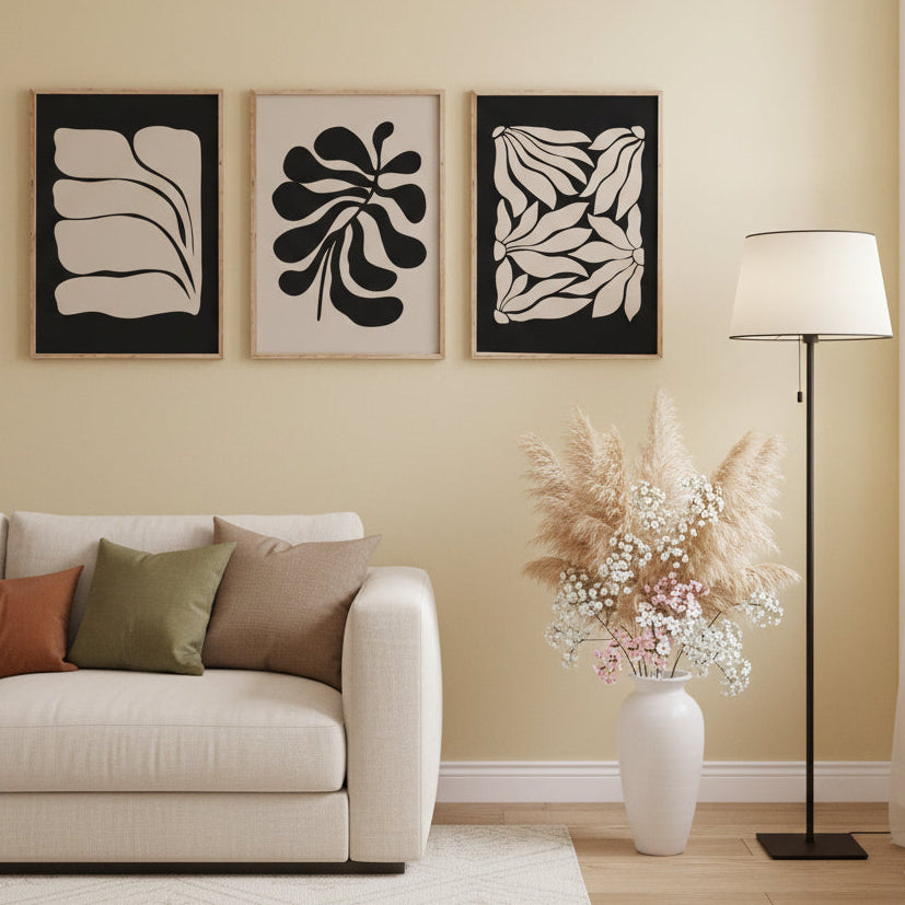 Ivory Foliage - Set of 3