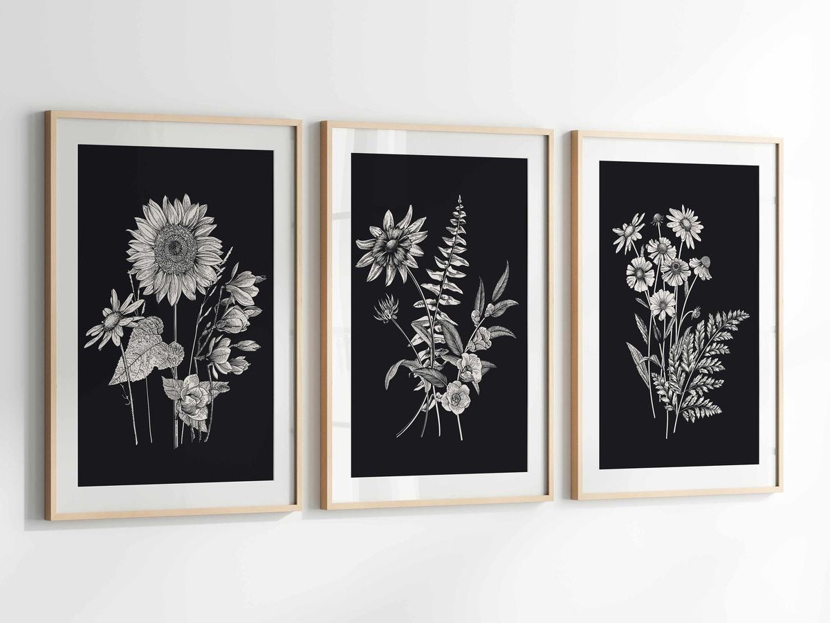 Black and white series XVI l Set of 3