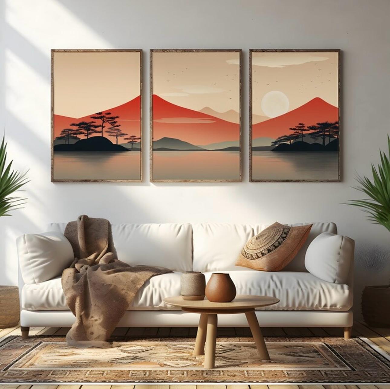 Abstract Landscape Art | Set of 3