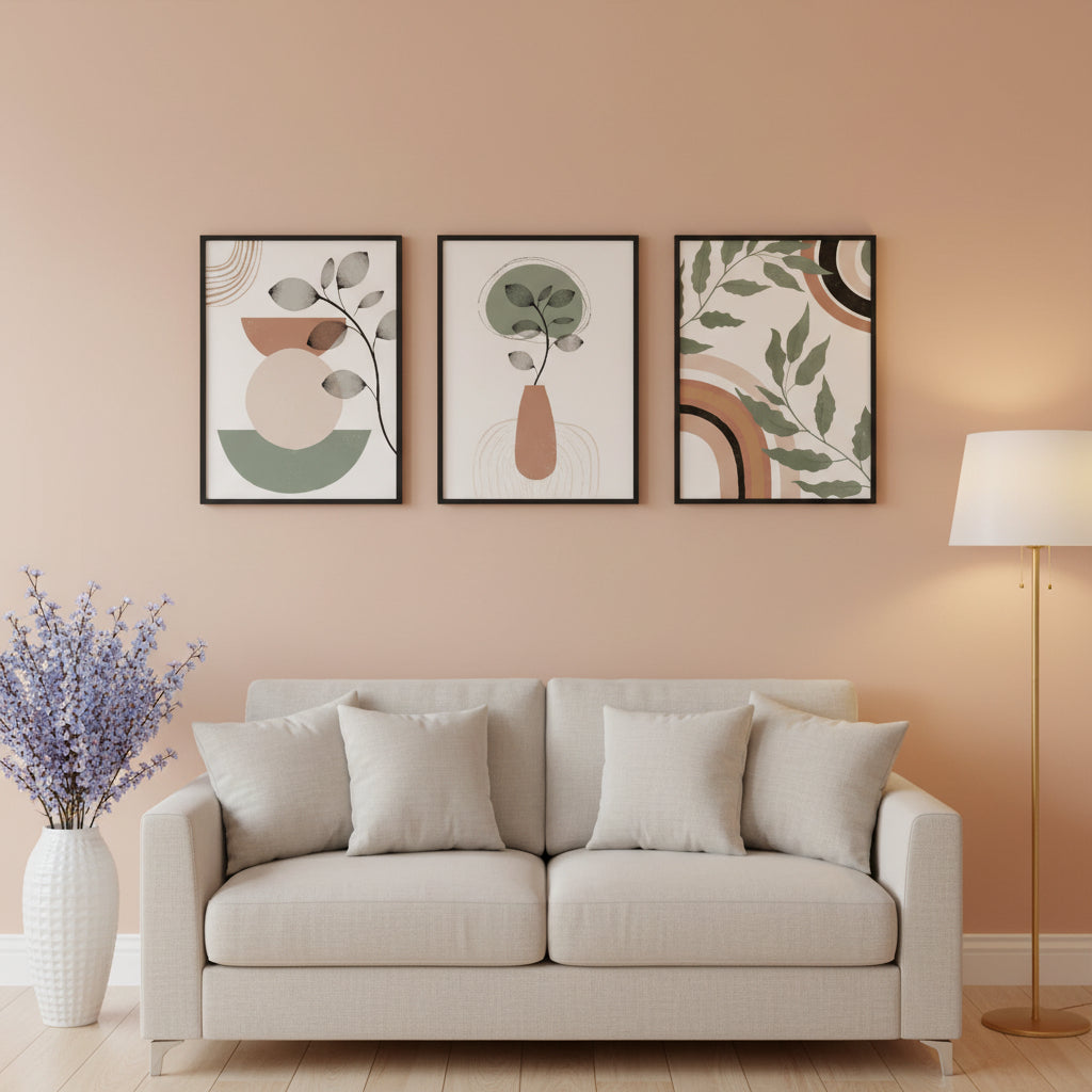Boho Leafy Vines - Set of 3