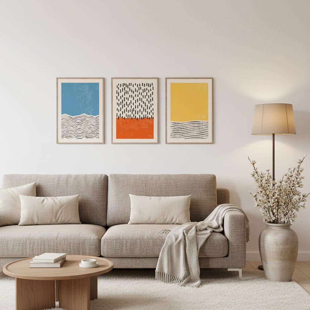 Modern Geometric Wall Art | Set of 3