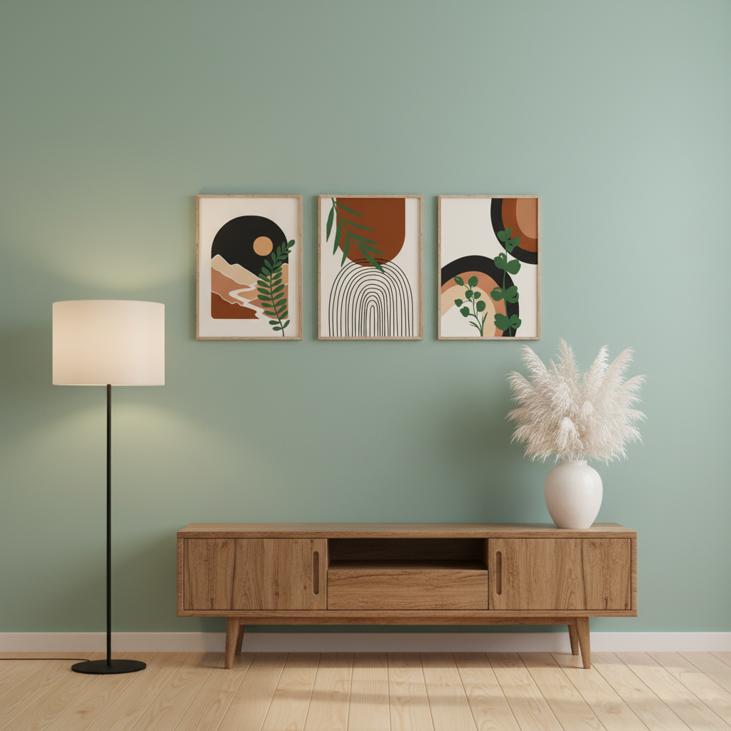 Boho Abstract Wall Art - Set of 3