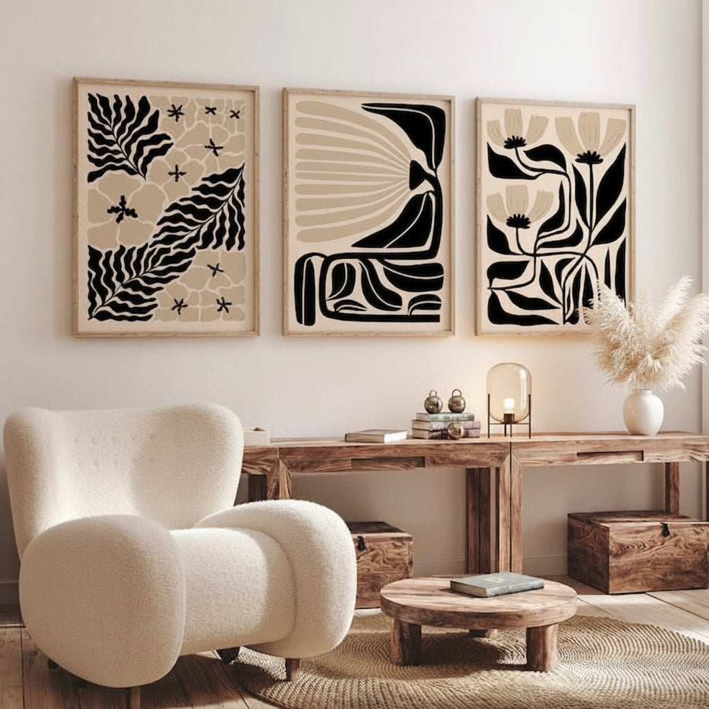 Matisse Modern Flower Wall Art | Set of 3