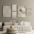 Abstract Beige Eclectic Gallery Art | Set of 5